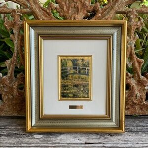 Claude Monet Bridge Painting Framed Print